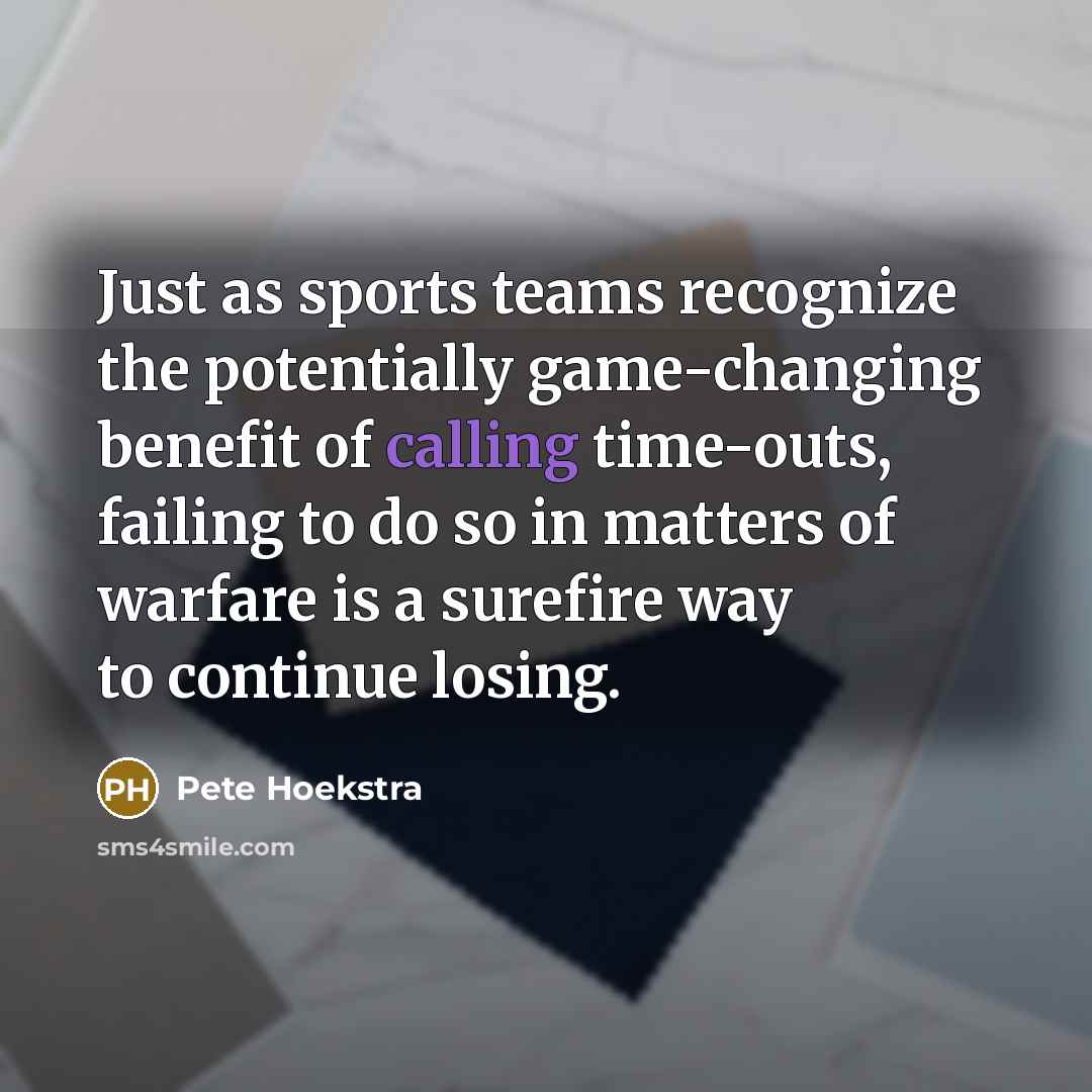 “Just as sports teams recognize the potentially game-changing benefit of…” quote by Pete Hoekstra