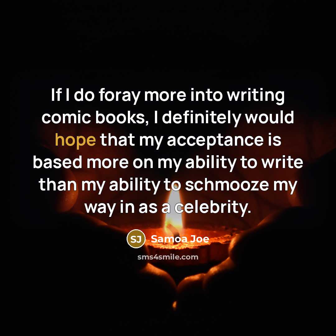 “If I do foray more into writing comic books, I…” quote by Samoa Joe