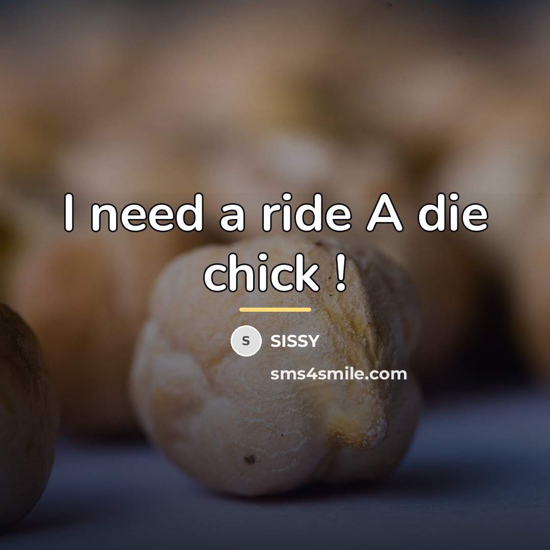 “I need a ride A die chick !…” quote by SISSY