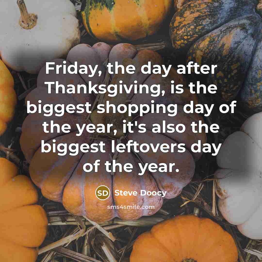 “Friday, the day after Thanksgiving, is the biggest shopping day…” quote by Steve Doocy