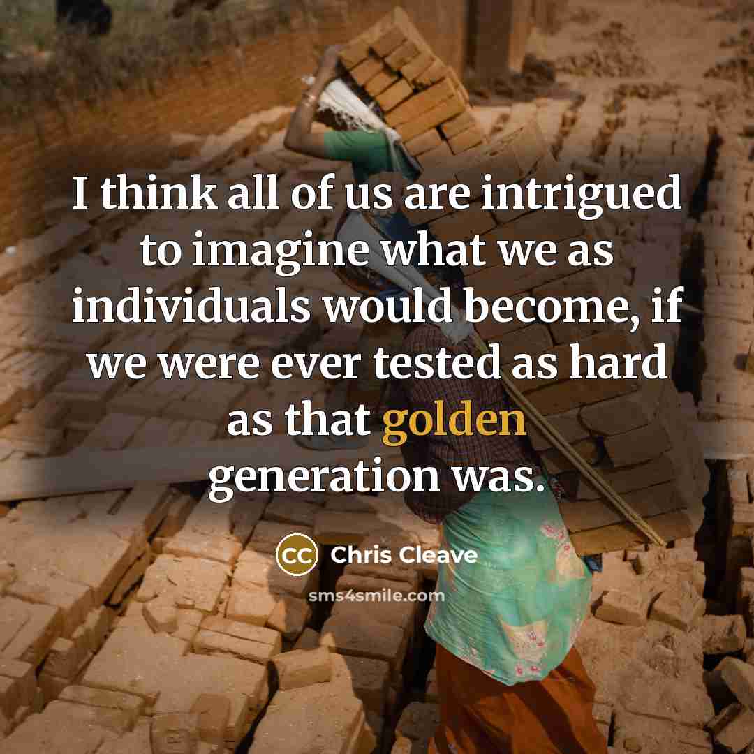 “I think all of us are intrigued to imagine what…” quote by Chris Cleave