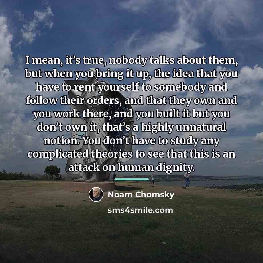 “I mean, it’s true, nobody talks about them, but when…” quote by Noam Chomsky