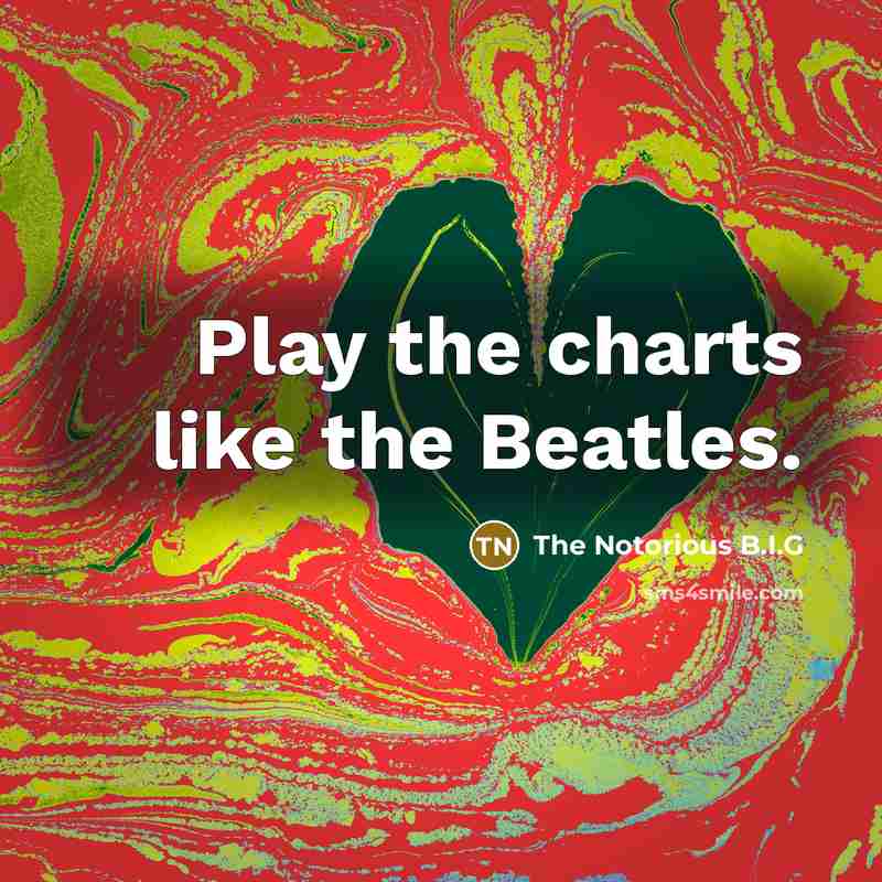 “Play the charts like the Beatles.” quote by The Notorious B.I.G