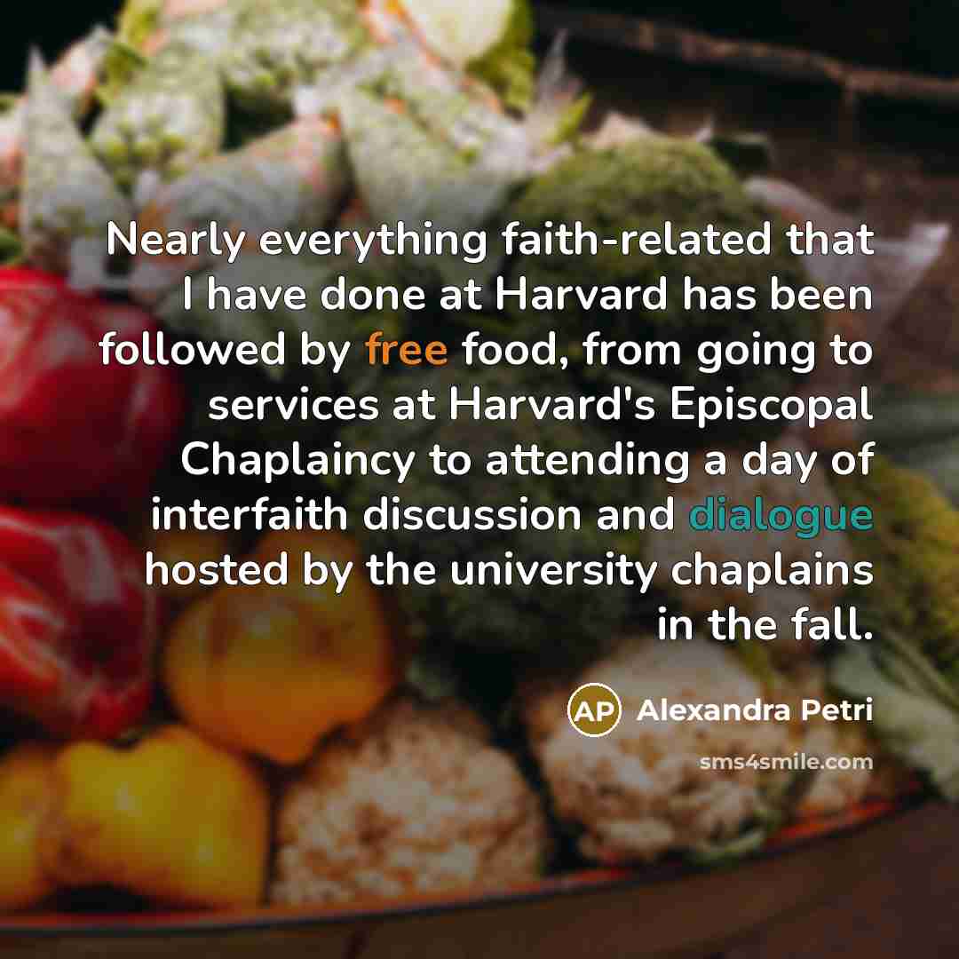 “Nearly everything faith-related that I have done at Harvard has…” quote by Alexandra Petri