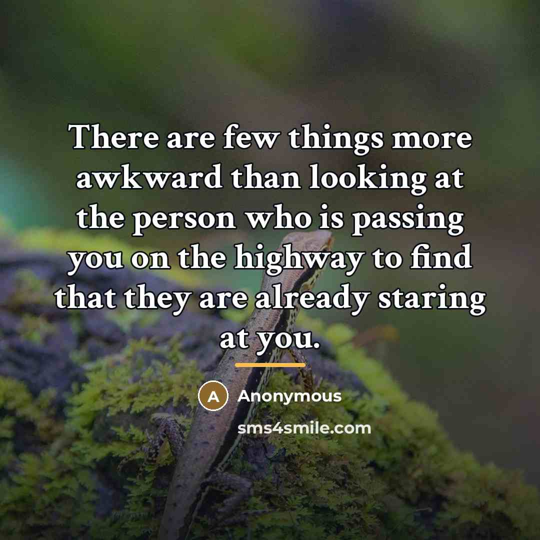“There are few things more awkward than looking at the…” quote by Anonymous