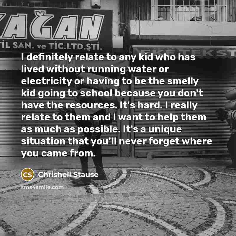 “I definitely relate to any kid who has lived without…” quote by Chrishell Stause