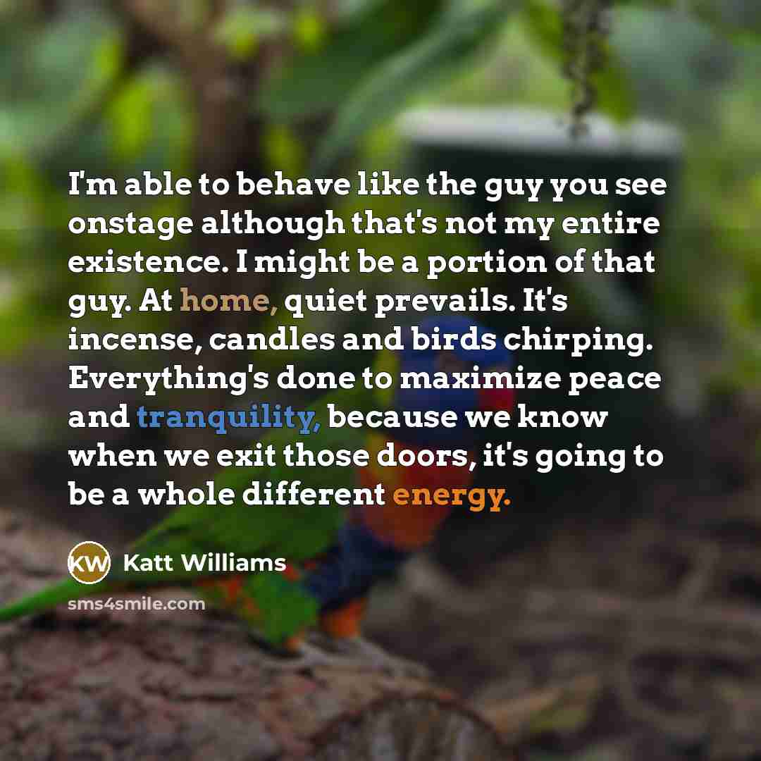 “I'm able to behave like the guy you see onstage…” quote by Katt Williams