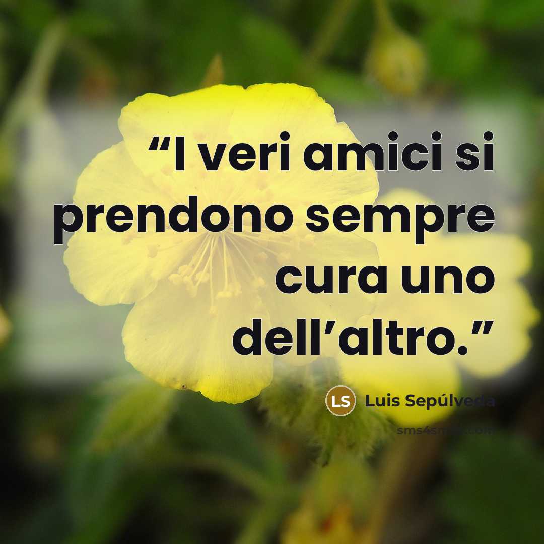 “I veri amici si prendono sempre cura uno dell’altro.” quote by Luis Sepúlveda