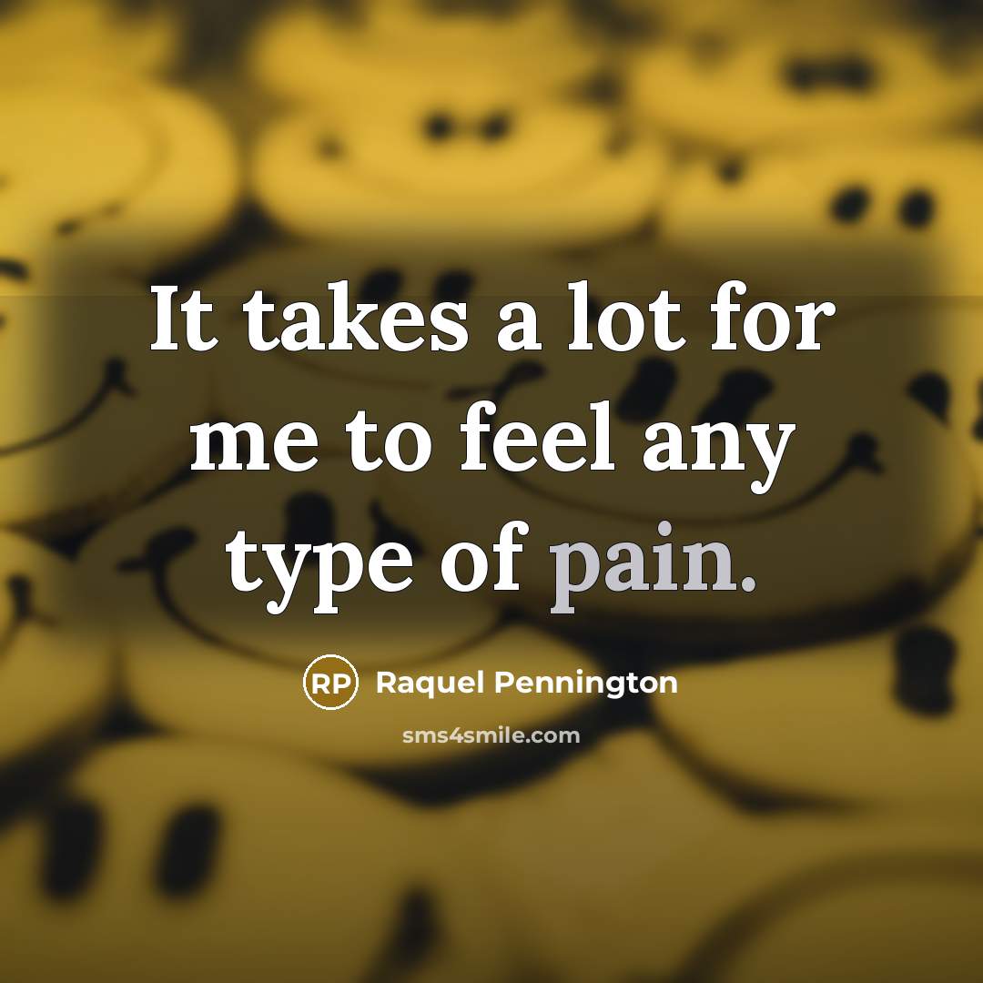 “It takes a lot for me to feel any type…” quote by Raquel Pennington