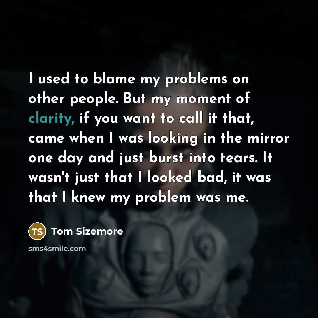 “I used to blame my problems on other people. But…” quote by Tom Sizemore
