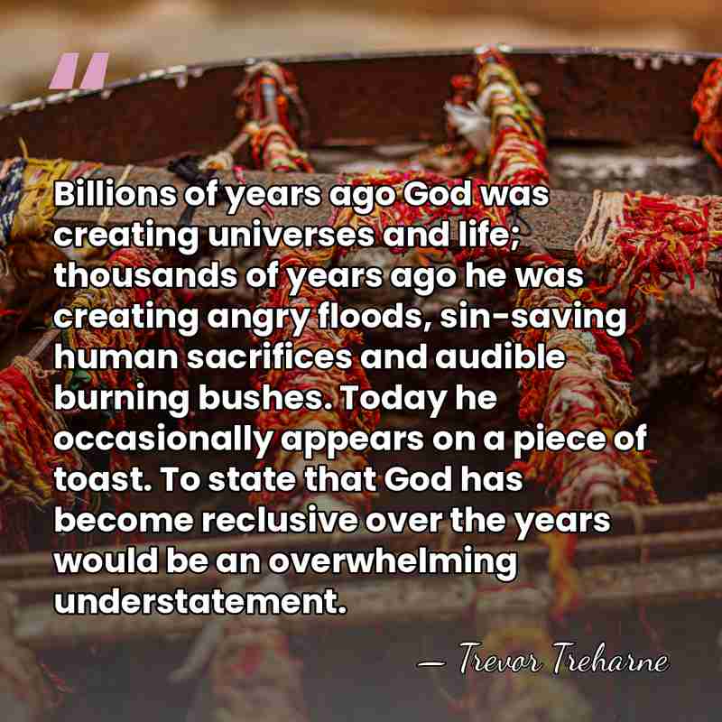 Billions of years ago God was creating universes and life; thousands of&hellip; - Trevor Treharne