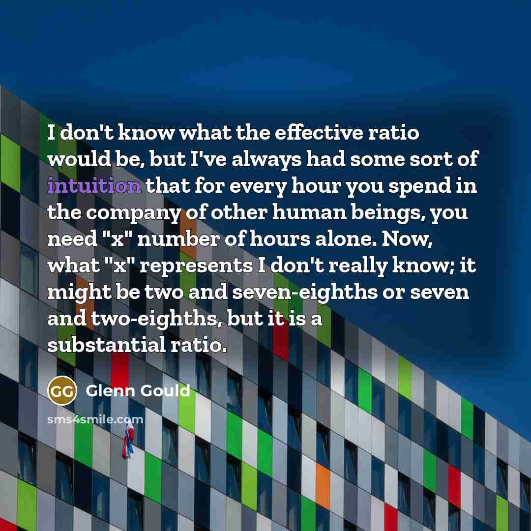 “I don't know what the effective ratio would be, but…” quote by Glenn Gould