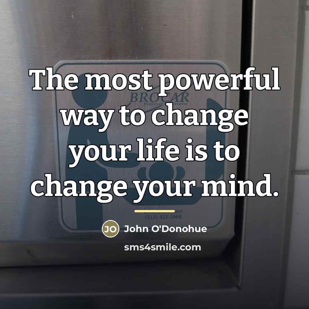 “The most powerful way to change your life is to…” quote by John O'Donohue