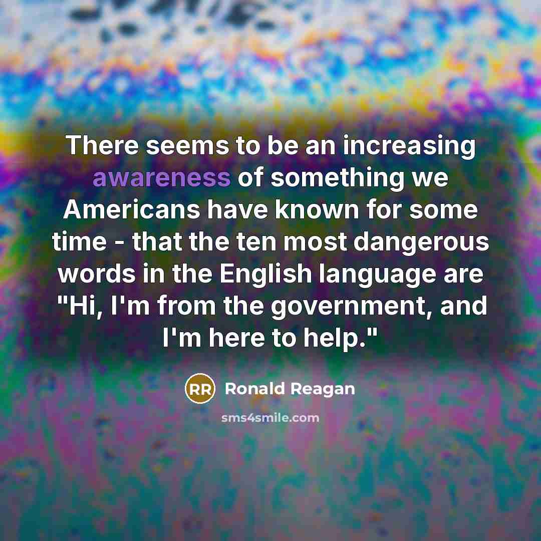 “There seems to be an increasing awareness of something we…” quote by Ronald Reagan