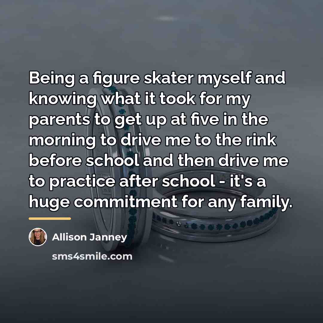 “Being a figure skater myself and knowing what it took…” quote by Allison Janney