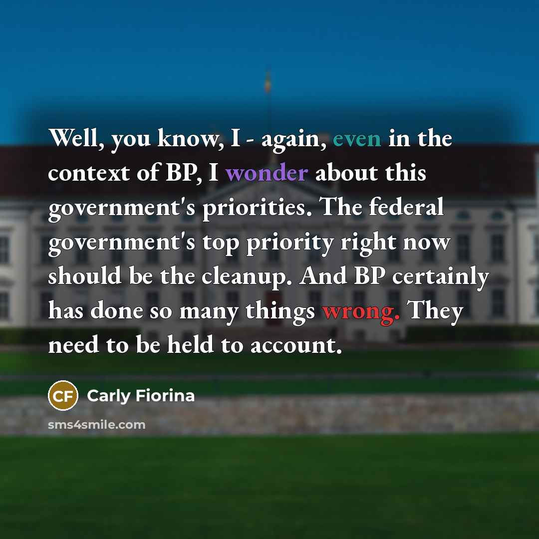 “Well, you know, I - again, even in the context…” quote by Carly Fiorina