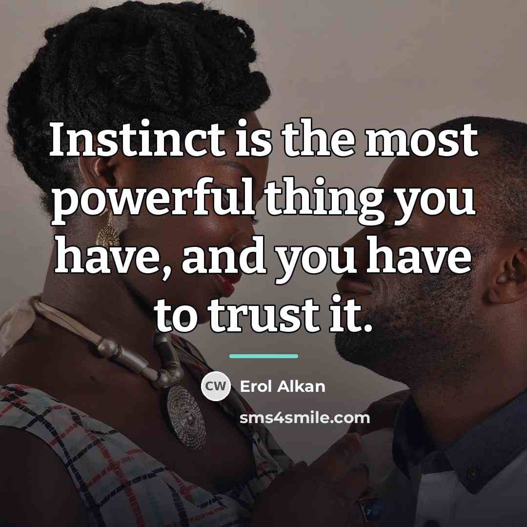 “Instinct is the most powerful thing you have, and you…” quote by Erol Alkan