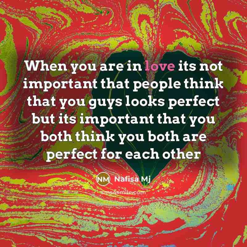 “When you are in love its not important that people…” quote by Nafisa Mj