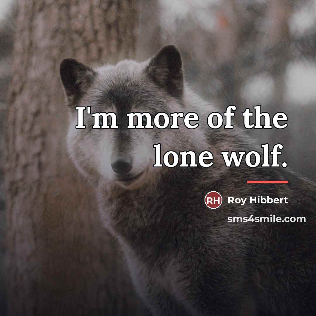 “I'm more of the lone wolf.…” quote by Roy Hibbert
