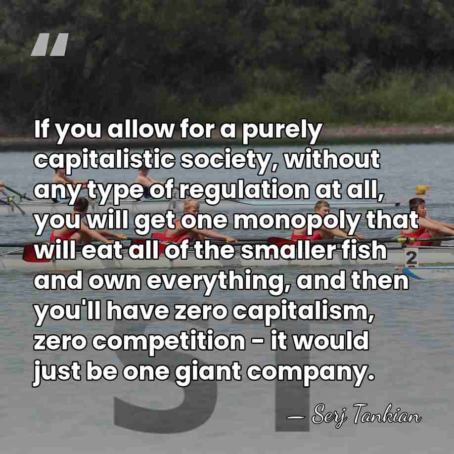 If you allow for a purely capitalistic society, without any type of&hellip; - Serj Tankian