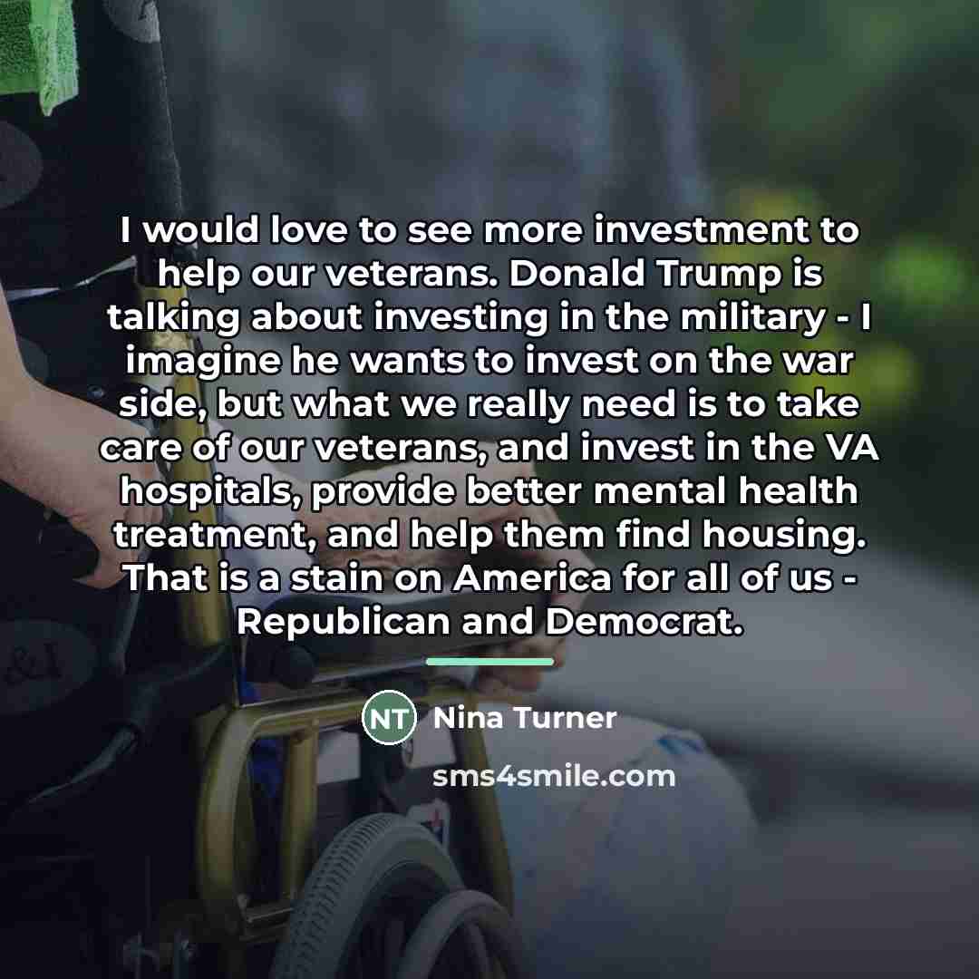 “I would love to see more investment to help our…” quote by Nina Turner