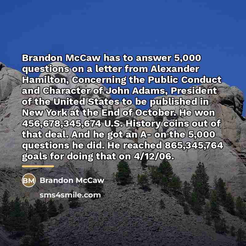 “Brandon McCaw has to answer 5,000 questions on a letter…” quote by Brandon Mccaw