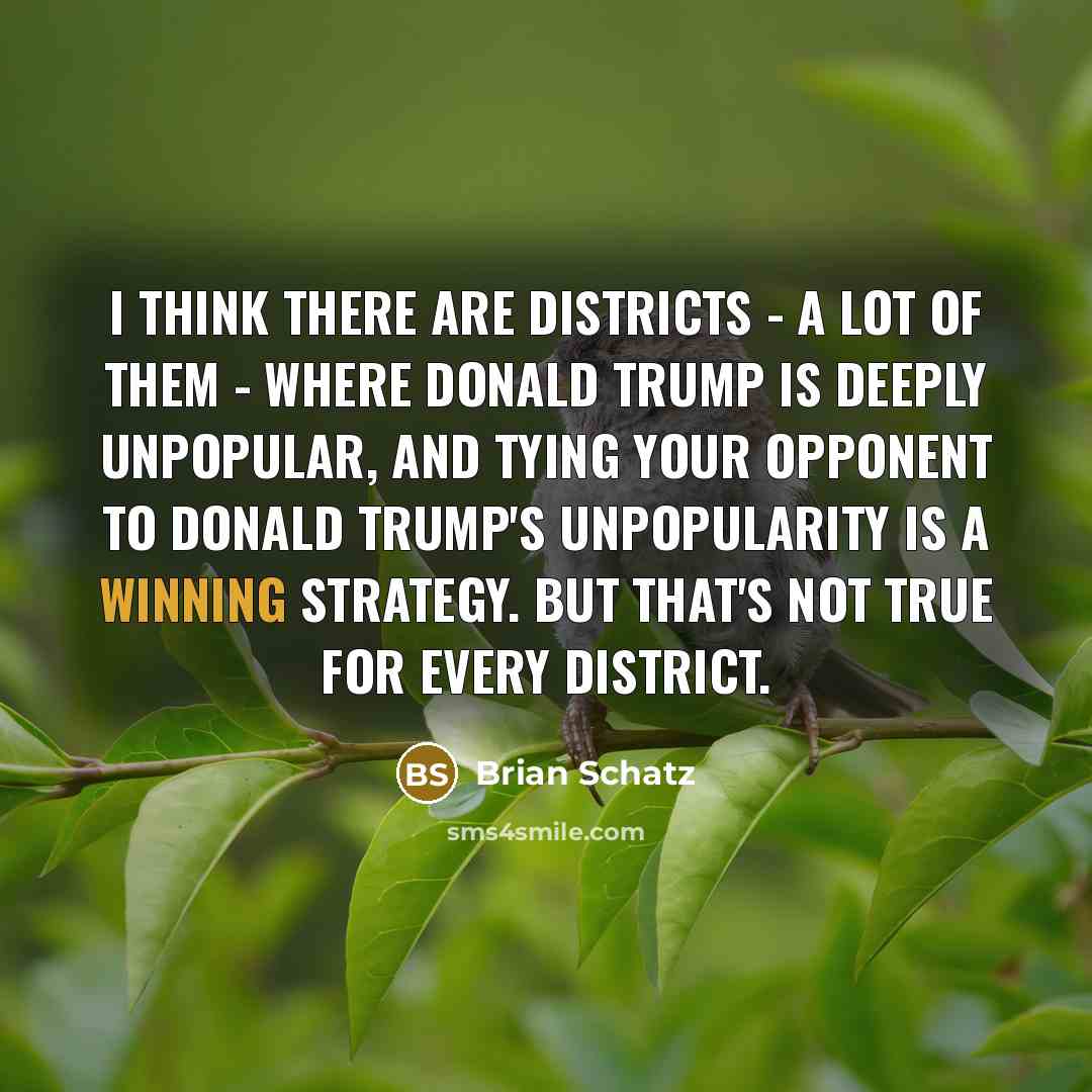 “I think there are districts - a lot of them…” quote by Brian Schatz