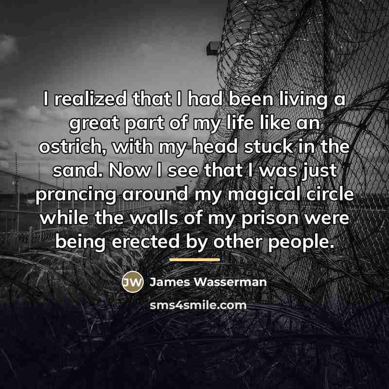 “I realized that I had been living a great part…” quote by James Wasserman