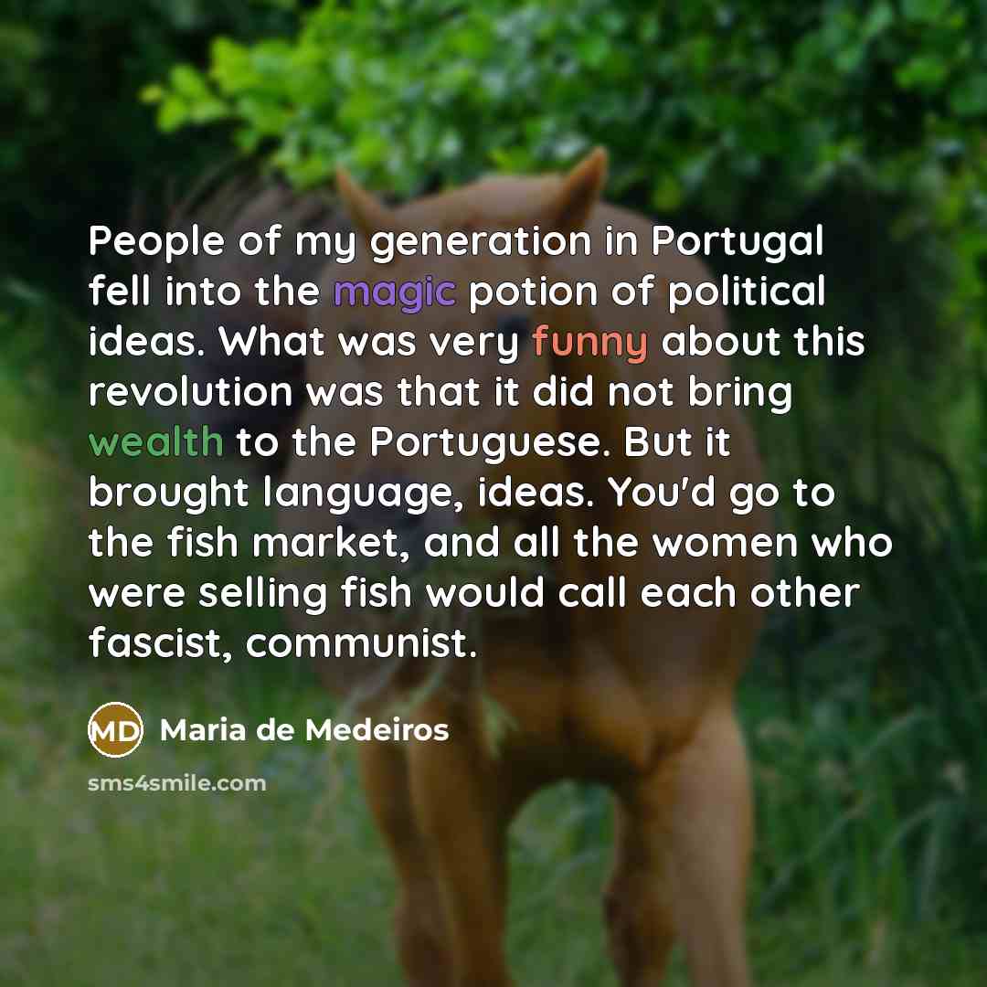 “People of my generation in Portugal fell into the magic…” quote by Maria de Medeiros