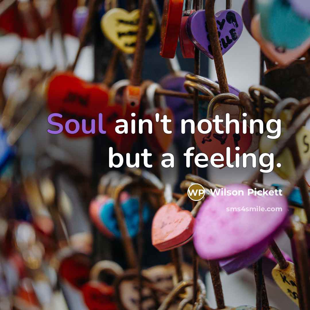 “Soul ain't nothing but a feeling.…” quote by Wilson Pickett
