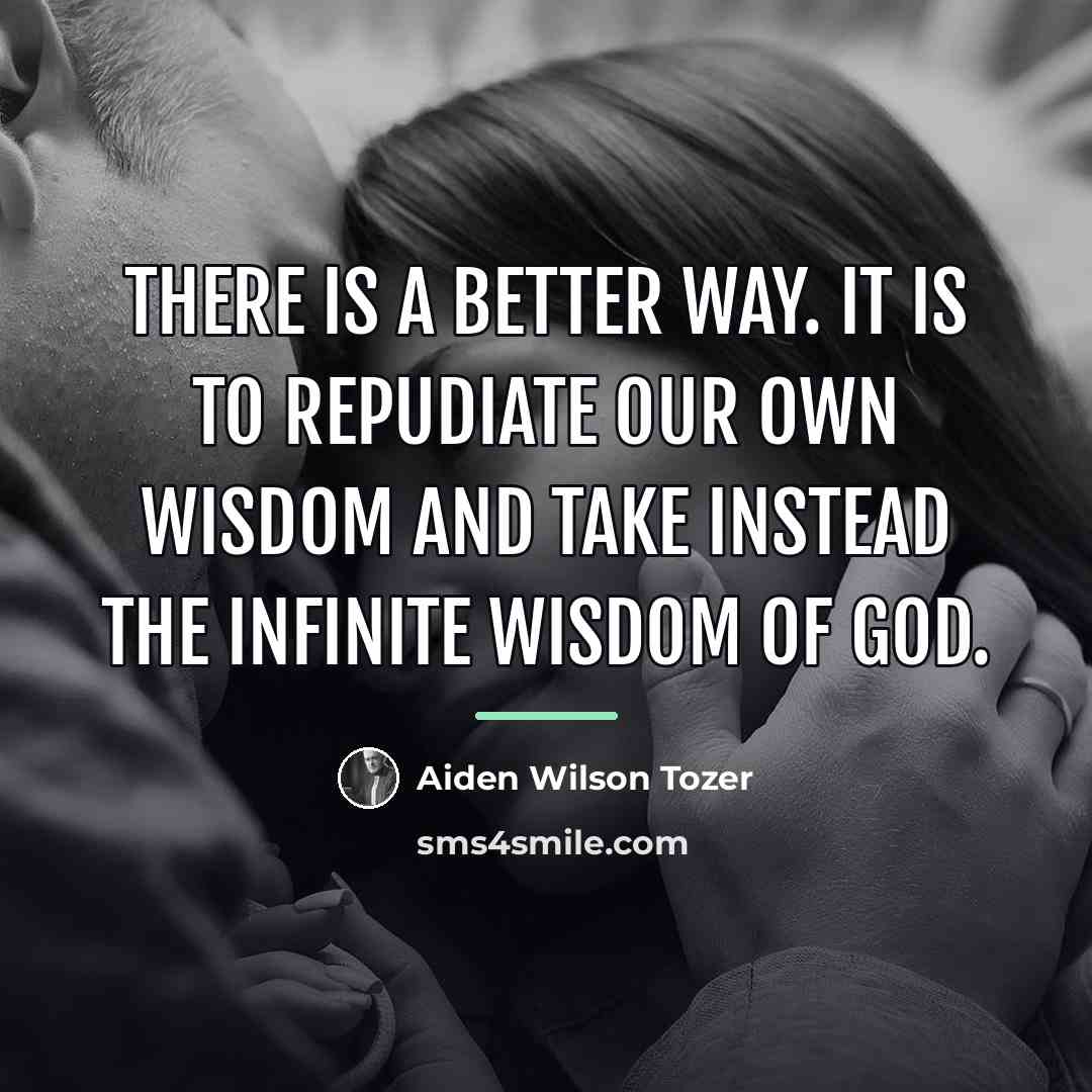 “There is a better way. It is to repudiate our…” quote by Aiden Wilson Tozer