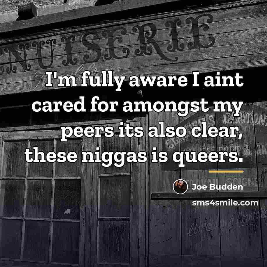 “I'm fully aware I aint cared for amongst my peers…” quote by Joe Budden