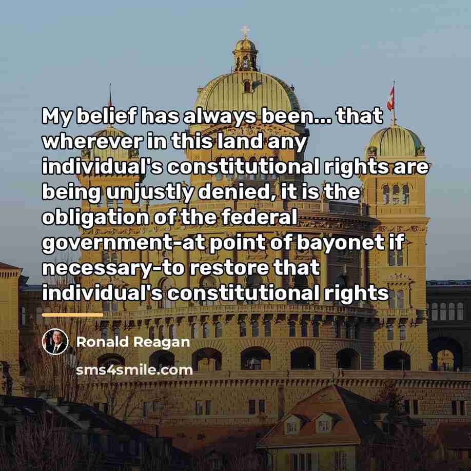 “My belief has always been... that wherever in this land…” quote by Ronald Reagan
