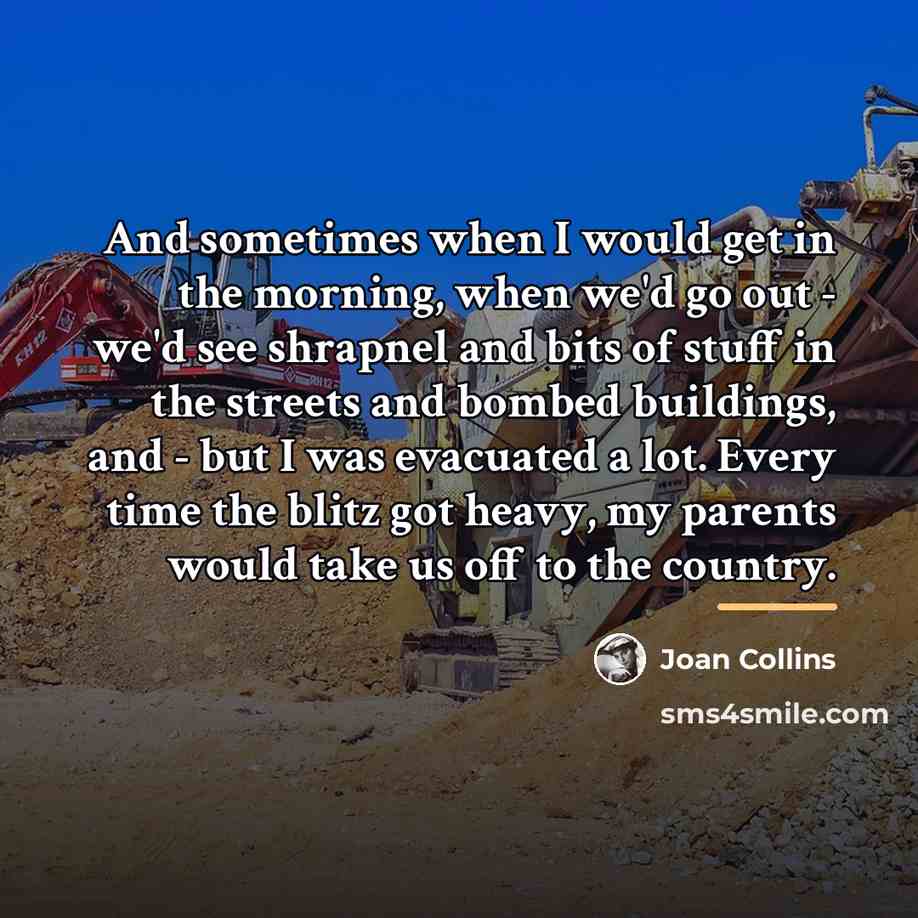 “And sometimes when I would get in the morning, when…” quote by Joan Collins