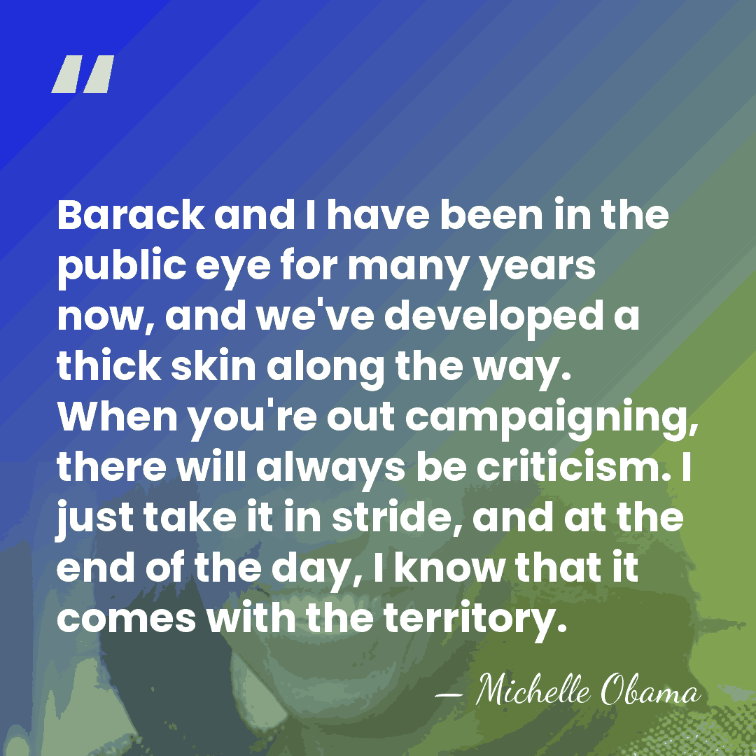 Barack and I have been in the public eye for many years&hellip; - Michelle Obama