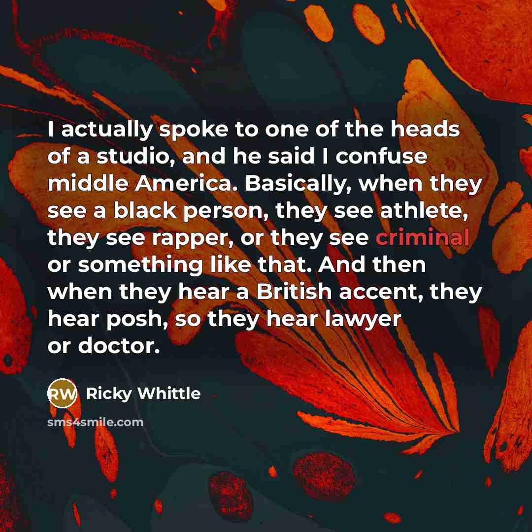 “I actually spoke to one of the heads of a…” quote by Ricky Whittle