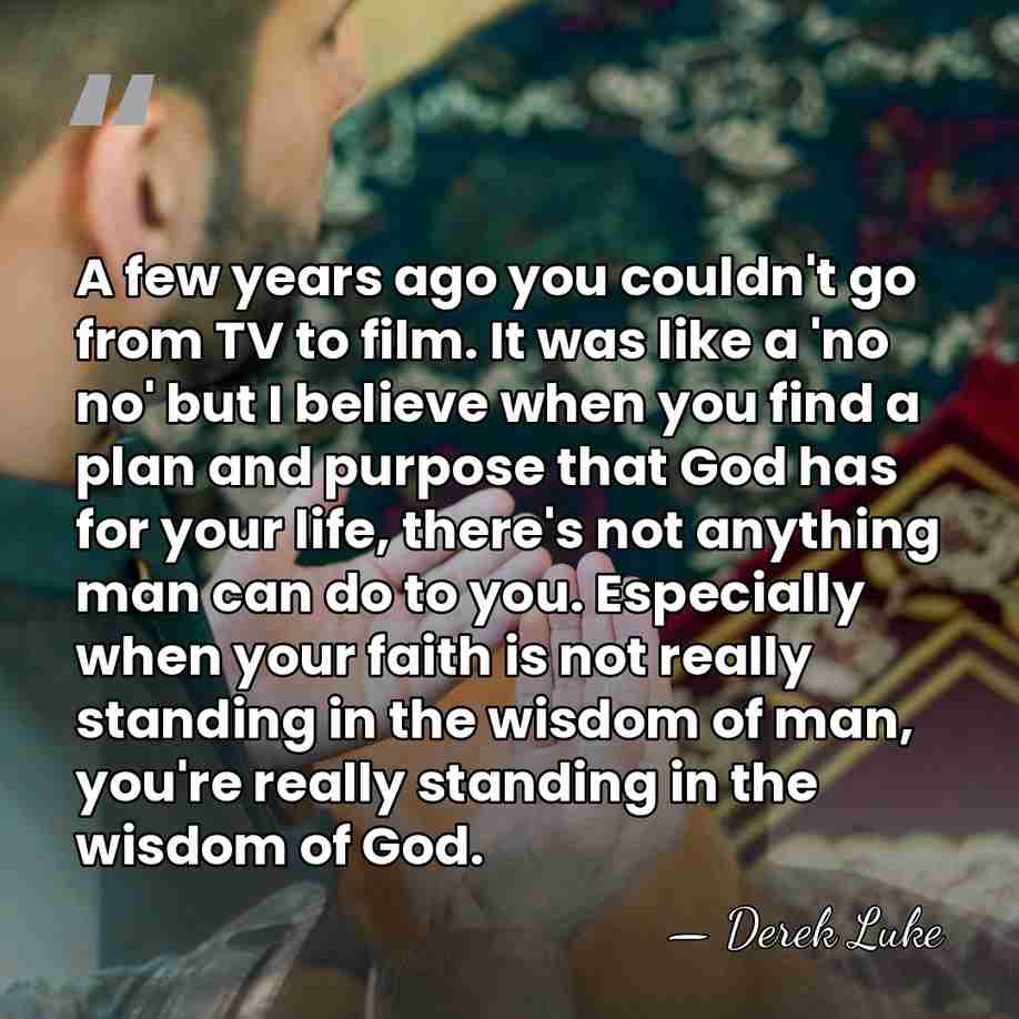 A few years ago you couldn't go from TV to film. It&hellip; - Derek Luke