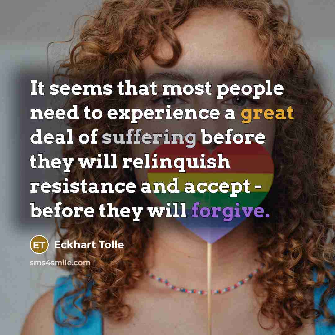 “It seems that most people need to experience a great…” quote by Eckhart Tolle