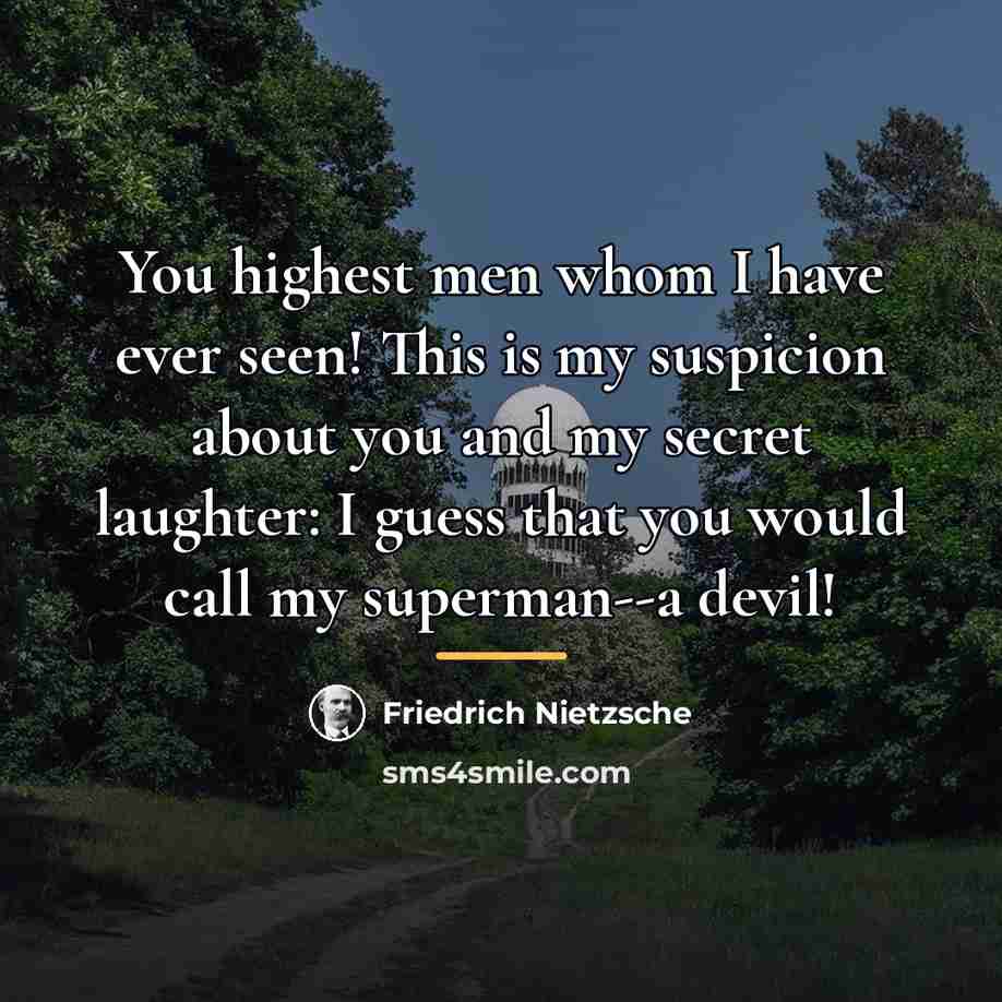 “You highest men whom I have ever seen! This is…” quote by Friedrich Nietzsche