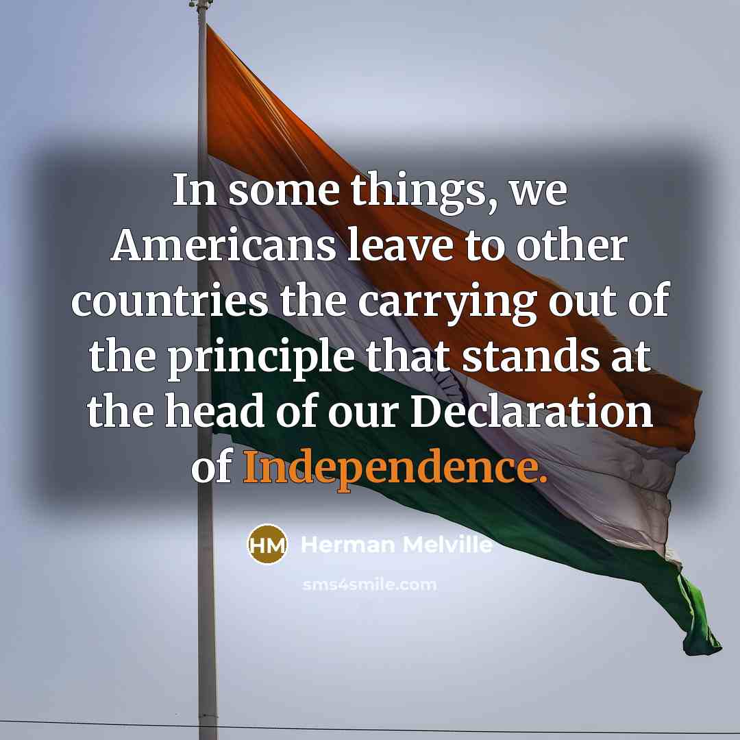 “In some things, we Americans leave to other countries the…” quote by Herman Melville