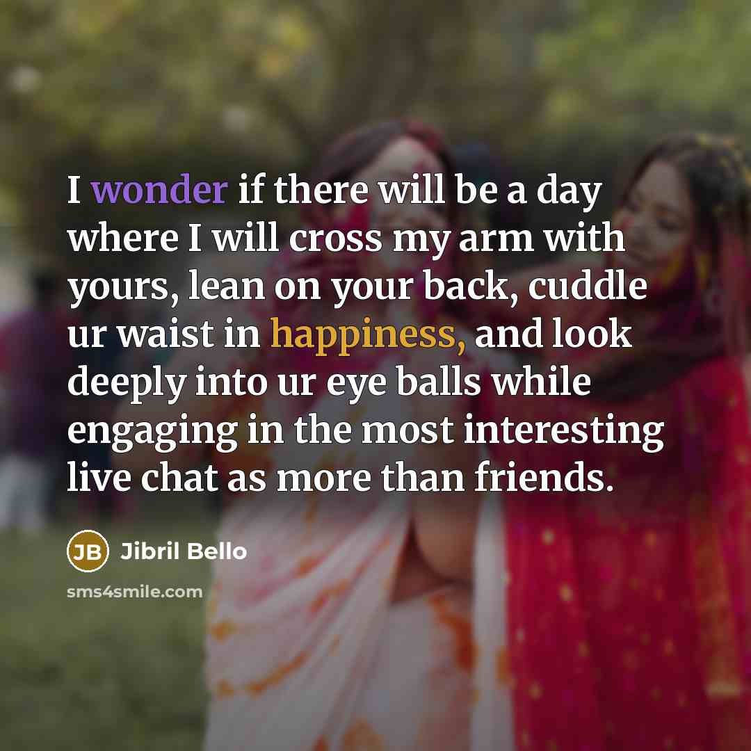 “I wonder if there will be a day where I…” quote by Jibril Bello