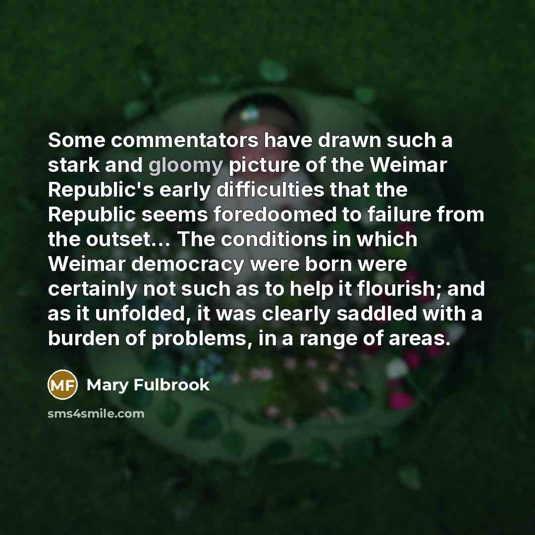 “Some commentators have drawn such a stark and gloomy picture…” quote by Mary Fulbrook