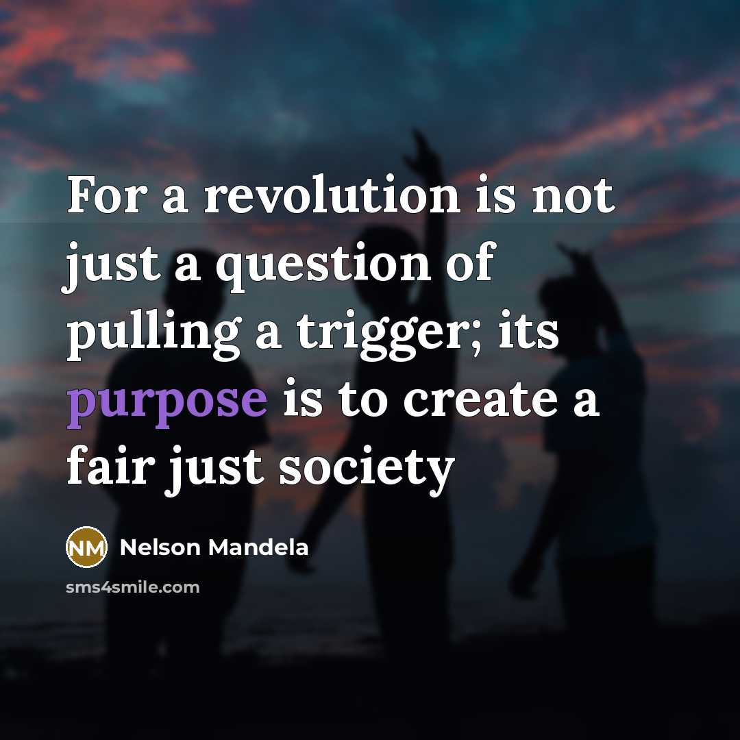 “For a revolution is not just a question of pulling…” quote by Nelson Mandela