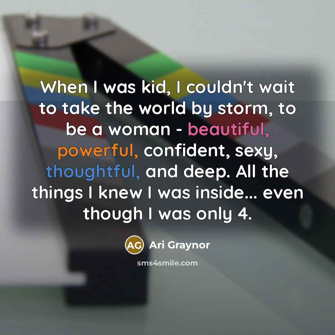 “When I was kid, I couldn't wait to take the…” quote by Ari Graynor