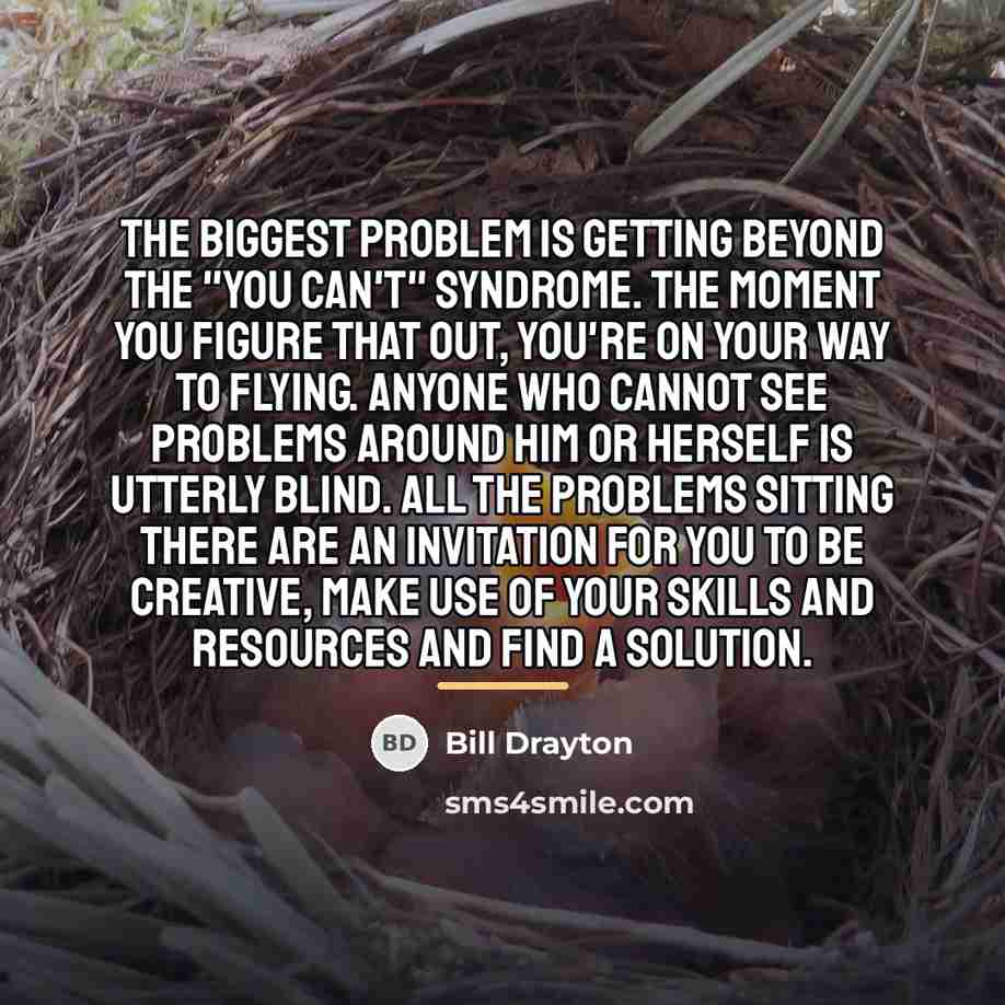 “The biggest problem is getting beyond the "you can't" syndrome.…” quote by Bill Drayton