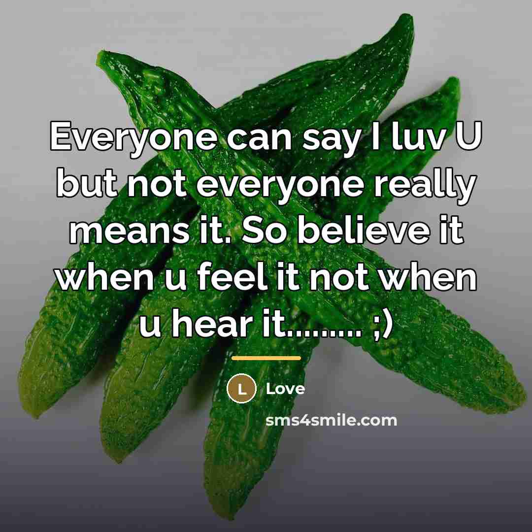 “Everyone can say I luv U but not everyone really…” quote by Love
