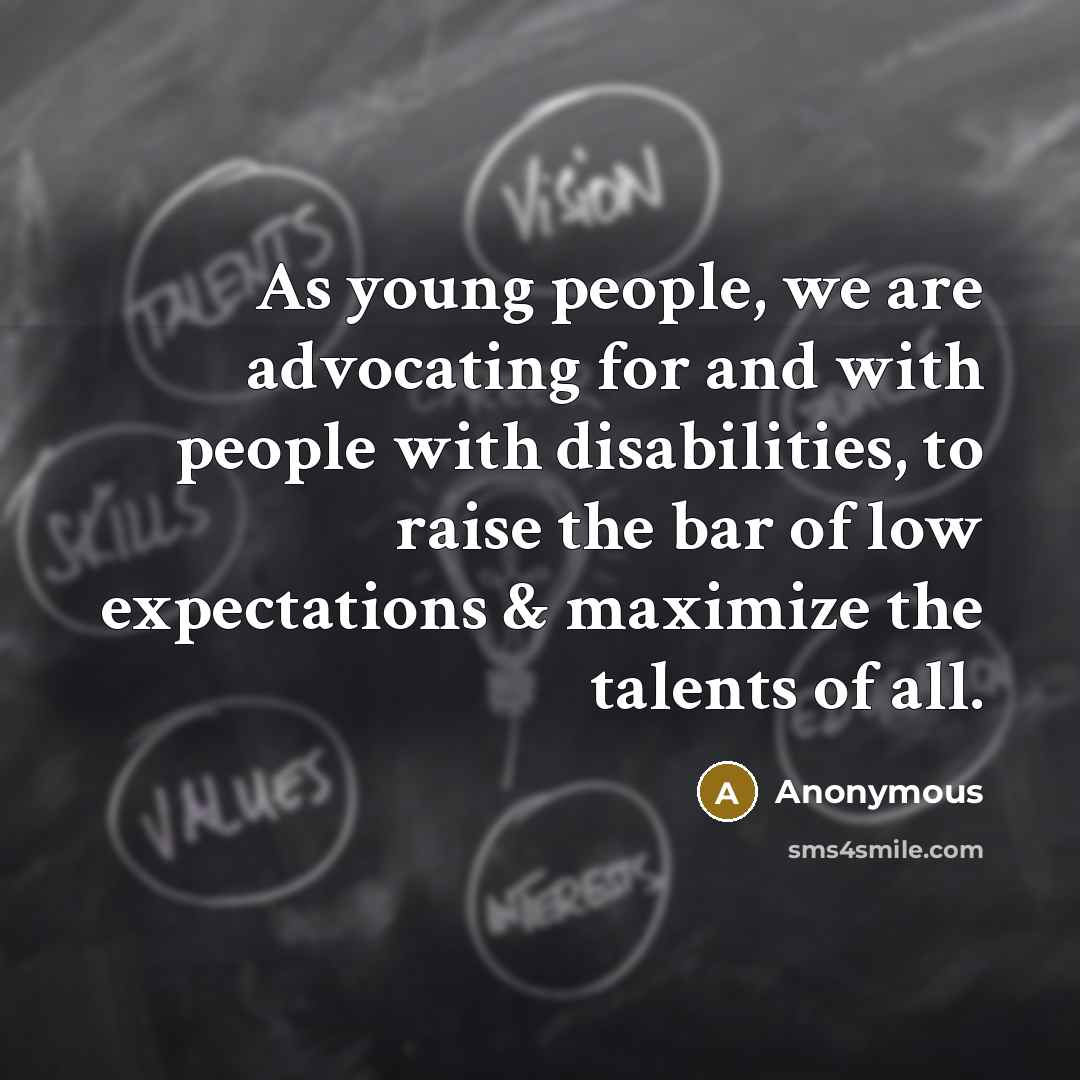 “As young people, we are advocating for and with people…” quote by Anonymous