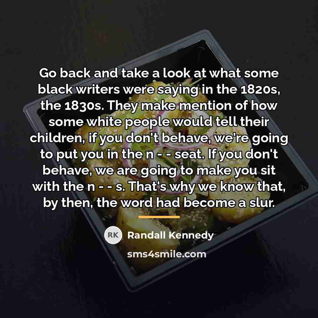“Go back and take a look at what some black…” quote by Randall Kennedy
