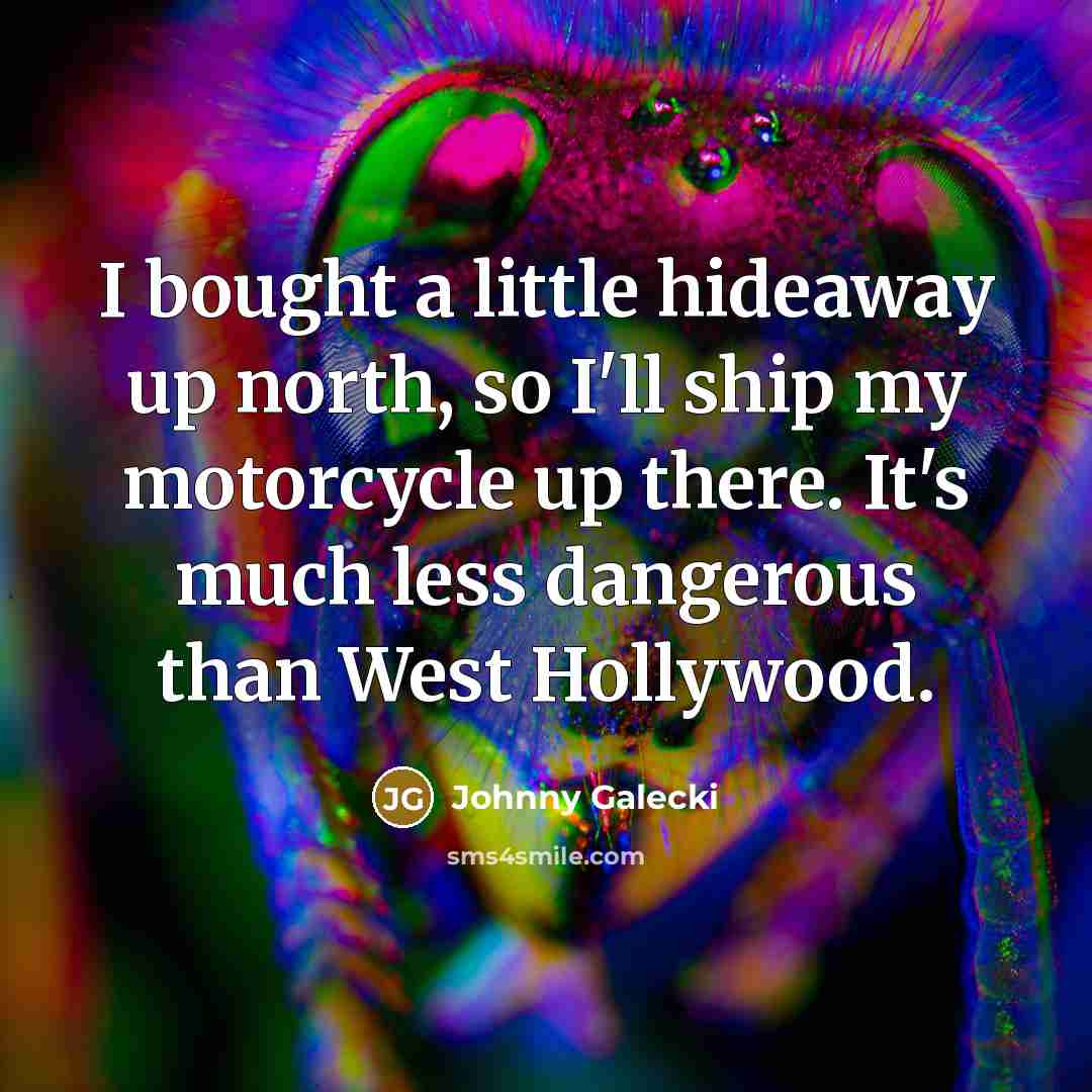 “I bought a little hideaway up north, so I'll ship…” quote by Johnny Galecki