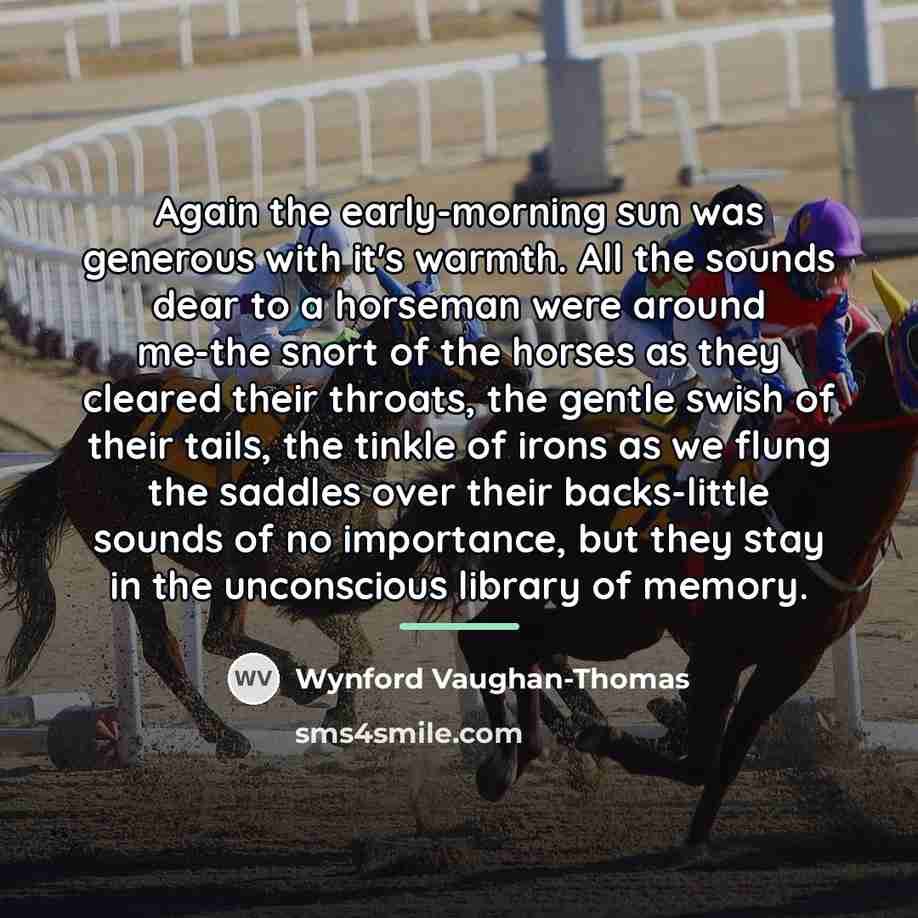 “Again the early-morning sun was generous with it's warmth. All…” quote by Wynford Vaughan-Thomas
